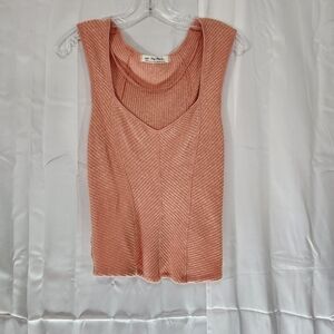 We The Free Size Large Boss Babe Women's Orange Sleeveless Top